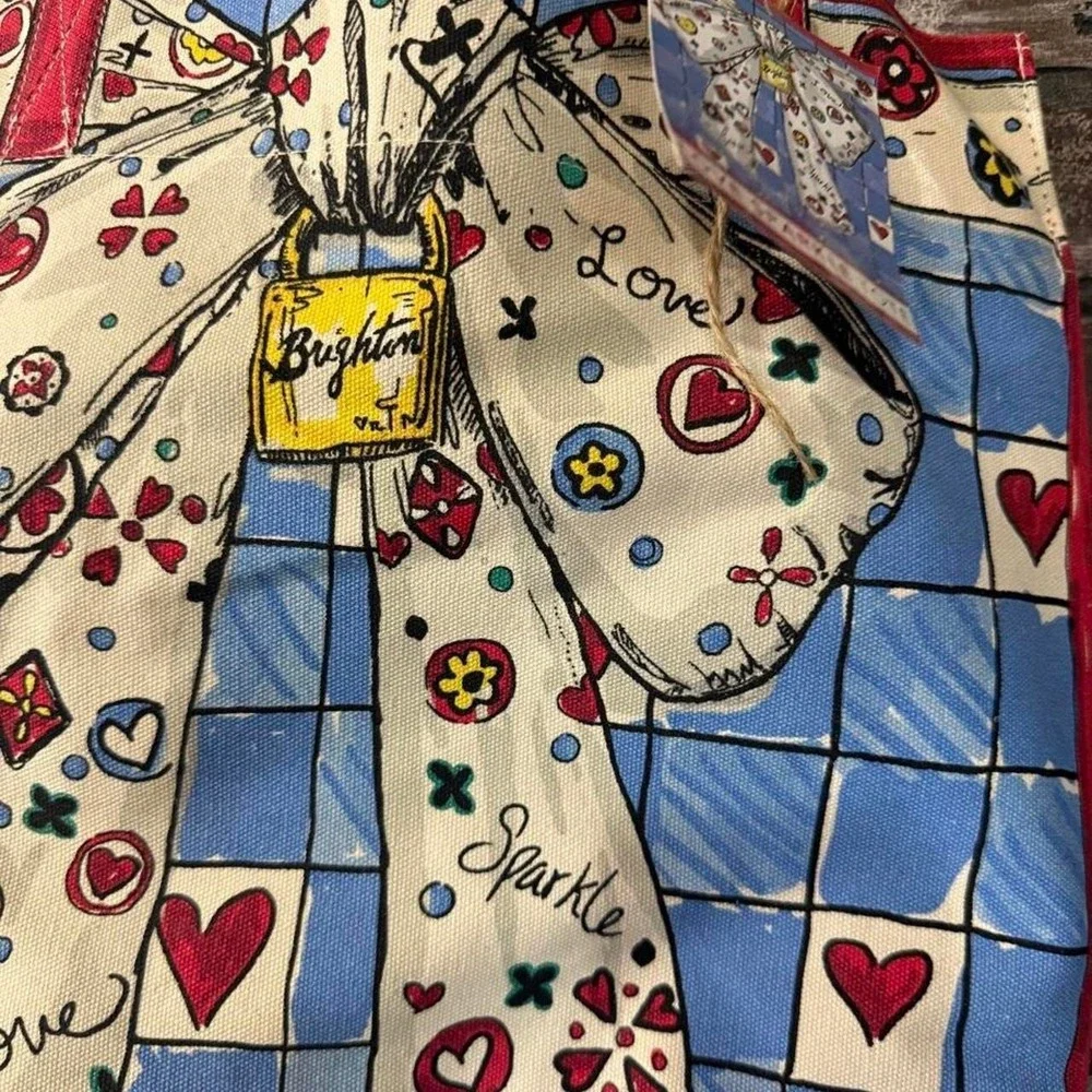 Brighton Love Sparkle Tote D30228 Tom Clancy Canvas Bag NWT $150 Retail